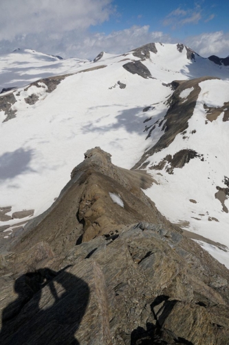 SZ hřeben Fuscherkarkopf , kolem 3 000 m