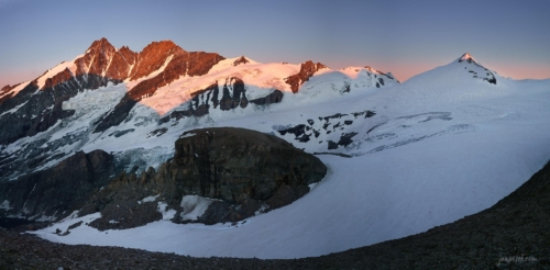 Panorama od chaty - Glockner Gruppe